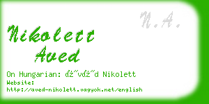 nikolett aved business card